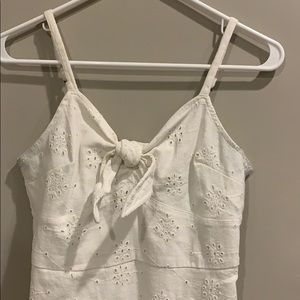 White eyelet dress hollister